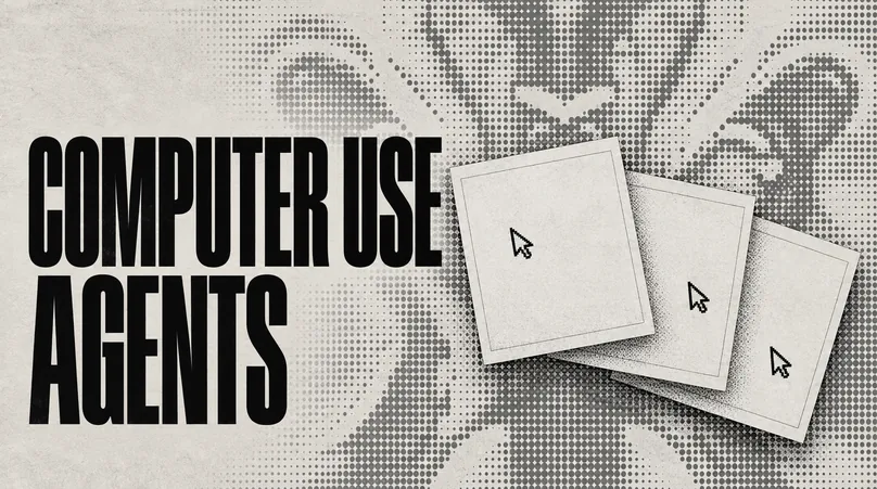 Three overlapping blank screen frames, each with a pixel arrow cursor in a different spot