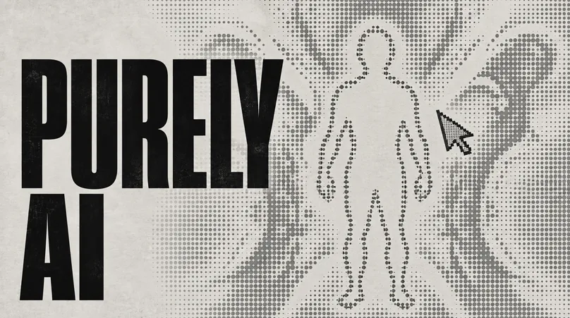 A dotted human outline with a pixel arrow cursor beside it