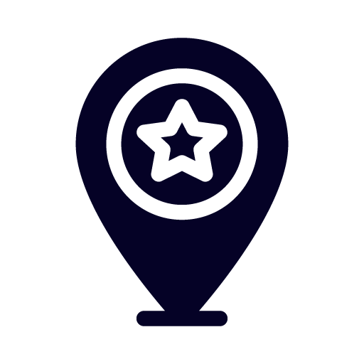 location pin icon with star marker